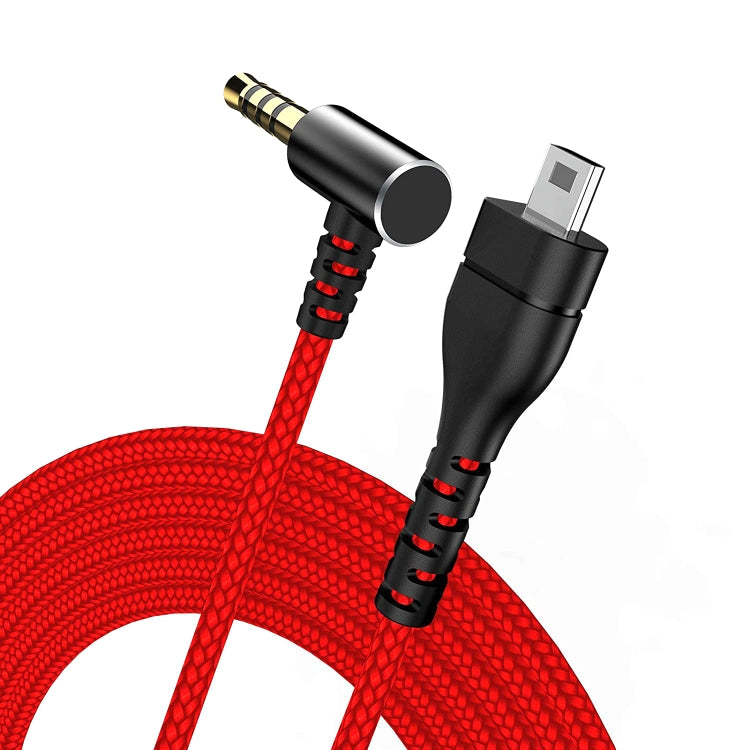 For SteelSeries Arctis 3 5 7 Pro Nylon Weaving Game Headset Cable, ZS0258 Black, ZS0258 Red