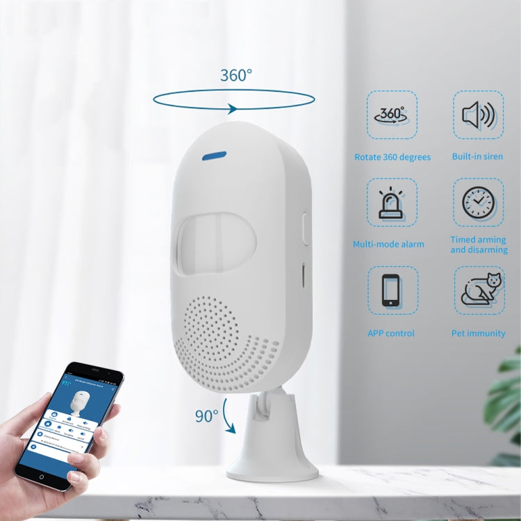 TUYA APP Control  Wireless PIR Motion Sensor Alarm WiFi Motion Detector, Tuya  WiFi