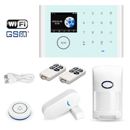 CS118   WIFI+GSM Tuya Smart Voice Alarm System Supports Amazon Alexa/ Google Assistant, Package 1, Package 2, Package 3, Package 4, Package 5