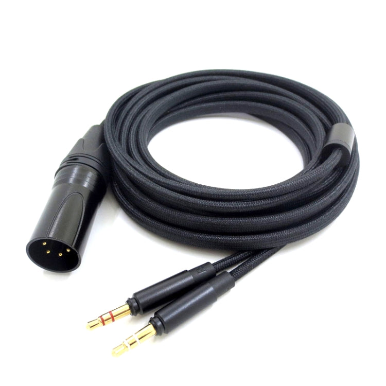 For Beyer T1(2nd/3rd Generation) T5 / Amiro Balanced Headphone Cable, 3.5mm+6.35mm Adapter, 4 Core XLR Head