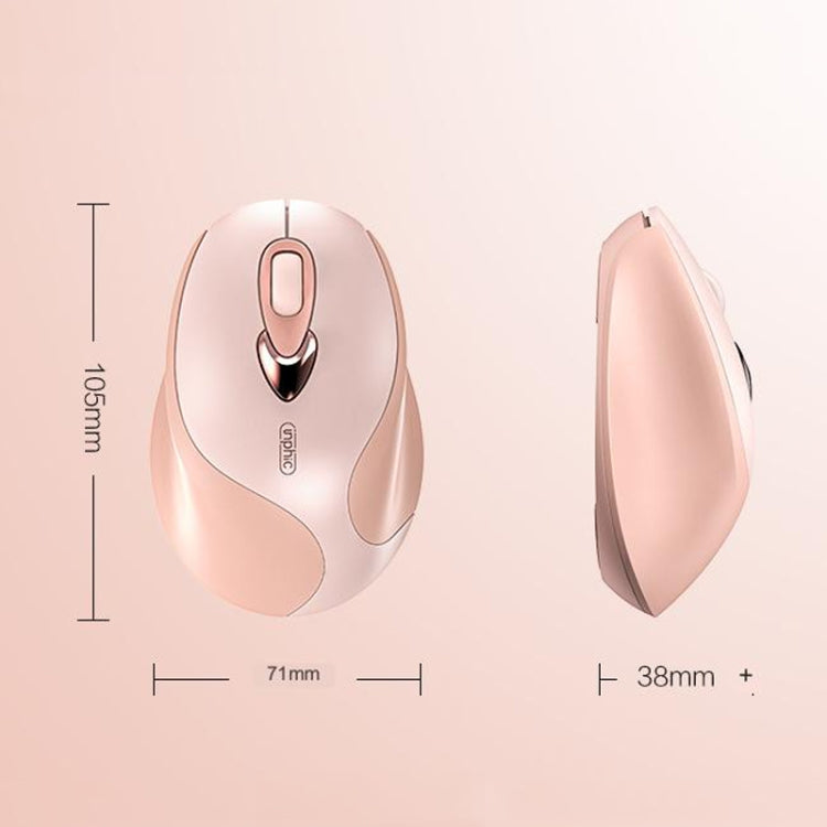 Inphic M8 Wireless Mouse Charging Quiet Office Home 2.4G USB Mouse, M8 (Milk Tea), M8 (Purple)