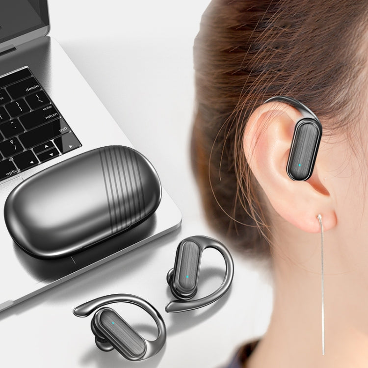 LED Digital Display Wireless Ear-Mounted Noise Reduction Bluetooth Headset, A520 (Skin Color), A520 (Blue)