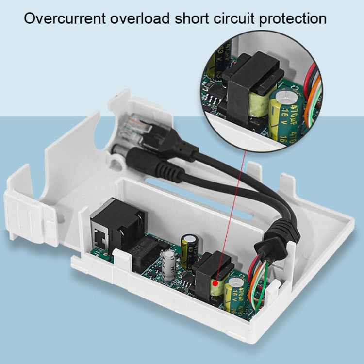 POE-4812FG  48V To 12V Isolated Standard POE Splitter Outdoor Monitoring Waterproof Power Supply Module, POE-4812FG