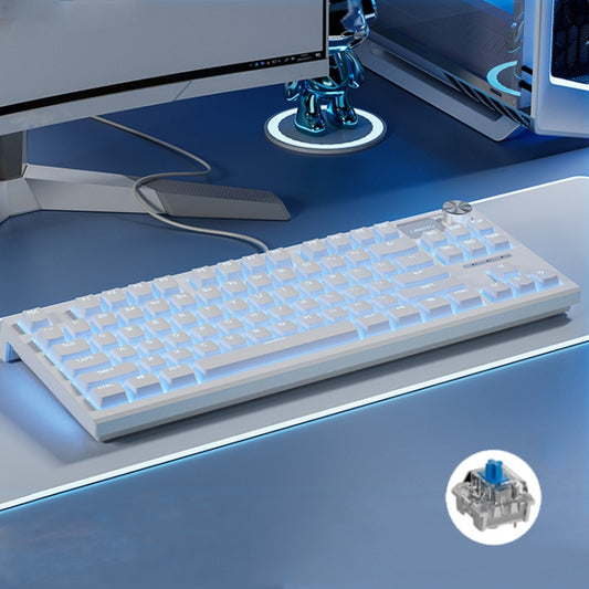 LANGTU LT84 Mechanical Luminous Keyboard, Wired Single-mode Green Shaft (White), Wired Single-mode Red Shaft (White), Wired Single-mode Silver Gray Shaft (White), Wired Single-mode Silver Gray Shaft (Daybreak)�������������������������������������������...