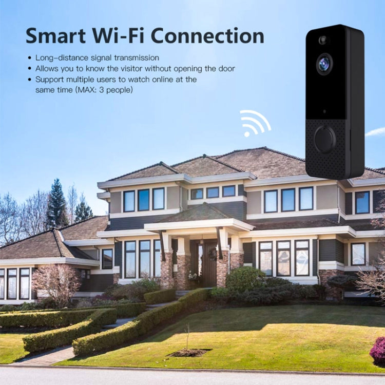 T8  720P Wireless Wifi Remote Video Doorbell Intercom Infrared Night Vision AI Recognition Doorbell, 2600 mAh , 1800 mAh , Without Battery, Alone Machine