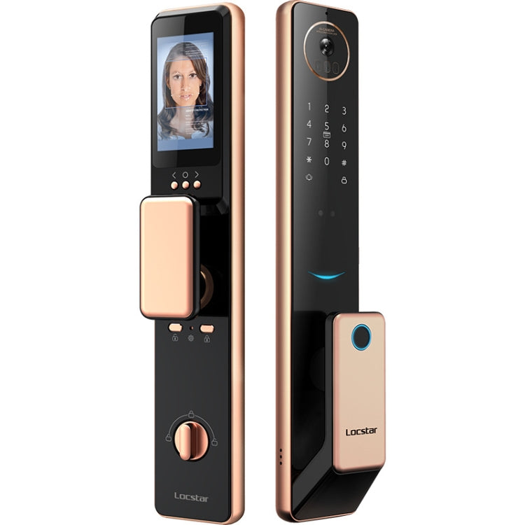 S61 Fully Automatic 3D Face Recognition Tuya Wifi Smart Fingerprint Lock Anti-theft Password Lock, S61 Space Gray, S61 Rose Gold