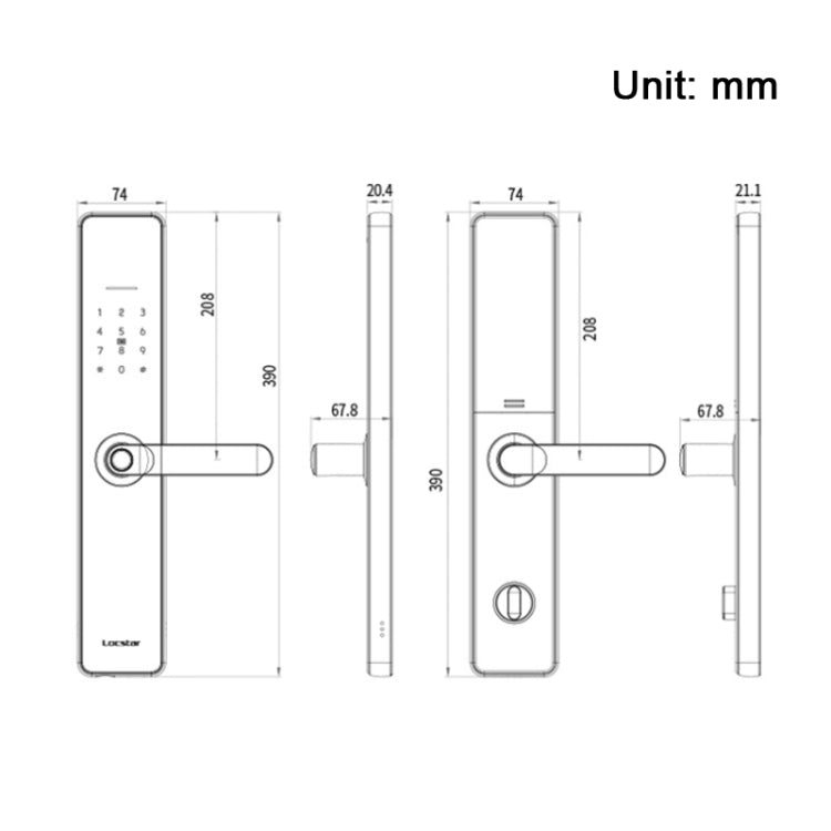 Wifi Fingerprint Lock Home Security Door Password Lock Supports APP Remote Unlocking, A61 (Space Gray), A61 (Rose Gold)