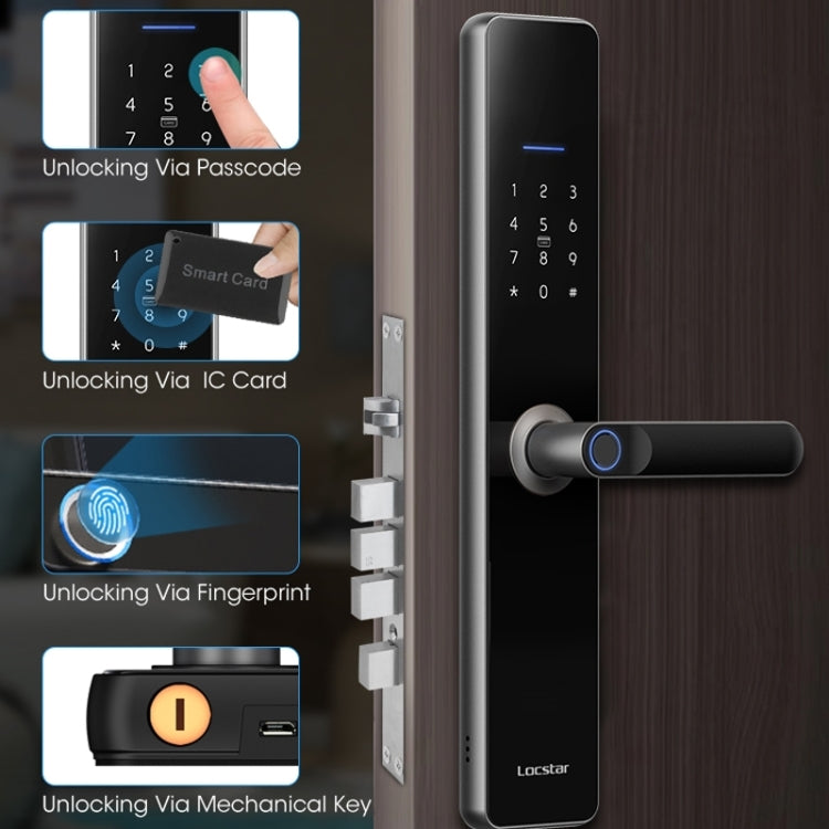 Wifi Fingerprint Lock Home Security Door Password Lock Supports APP Remote Unlocking, A61 (Space Gray), A61 (Rose Gold)