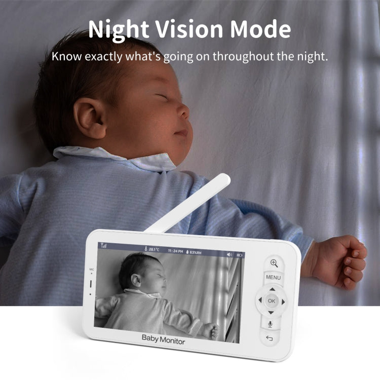 5 Inch HD Baby Monitor Wireless Wifi Baby Care Camera, EU Plug, US Plug, UK Plug, AU Plug