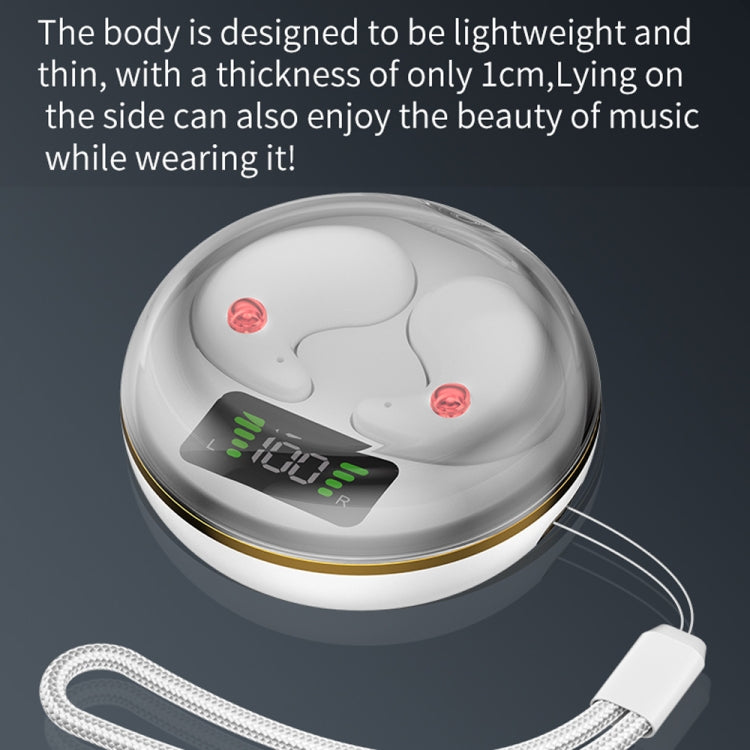 Digital Display Invisible Mini Leisure Stereo Binaural Bluetooth Earphones With Charging Compartment, BY-8 (Black), BY-8 (White), BY-8 (Pink)