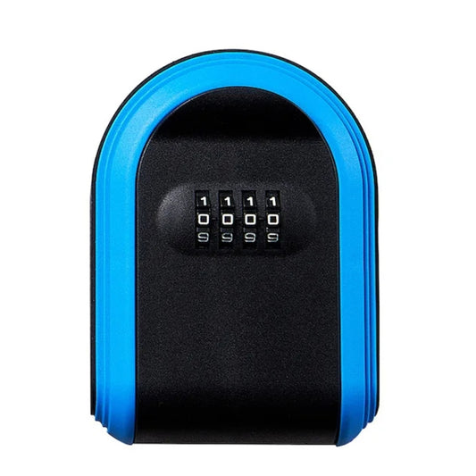 Full Plastic Key Box Password Lock Door Key Storage Password Box, Black, Red, Blue