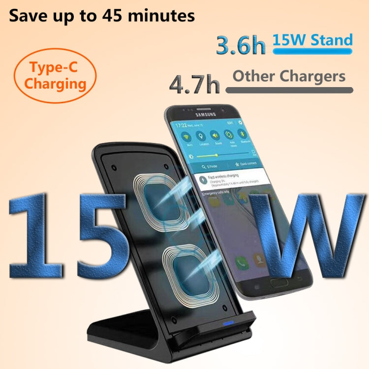 15W Desktop Wireless Charger Mobile Phone Wireless Fast Charging Bracket, Z2 (Black), Z2 (White)