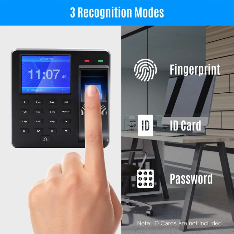 M10 Smart ID Card Recognition Fingerprint Access Control All-in-one Attendance Machine, English Version