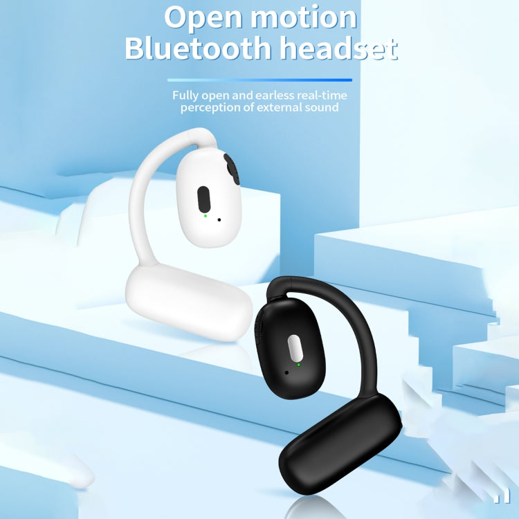 Bluetooth V5.4 Hanging Ear Wireless Earbuds Stereo Sound Headphones, V21 Black, V21 White