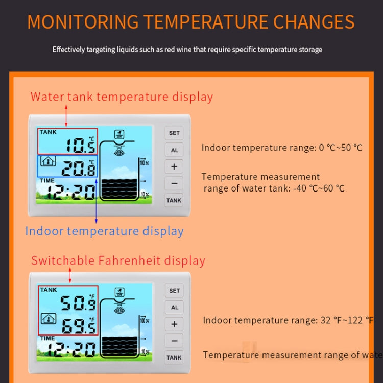 Underground Open Measurement Ultrasonic Liquid Level Meter, TS-FT001