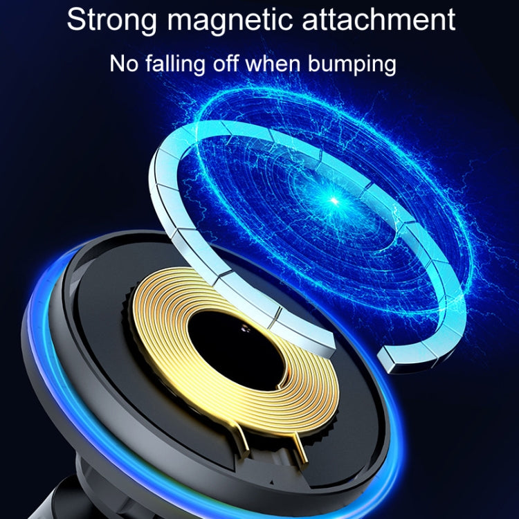 Car Magnetic Wireless Charging Cell Phone Holder With Ambient Light, Blue Light, Colorful Light