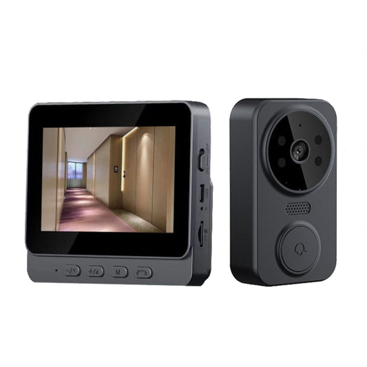 Wireless 2.4G Visual Intercom Doorbell 4.3 inch IPS Screen with Camera Monitor Night Vision, M12