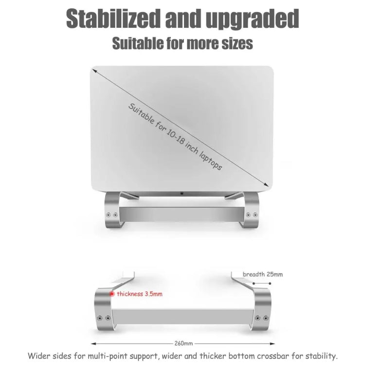 Aluminum Alloy Desktop Laptop Stand, for 10-18 inch