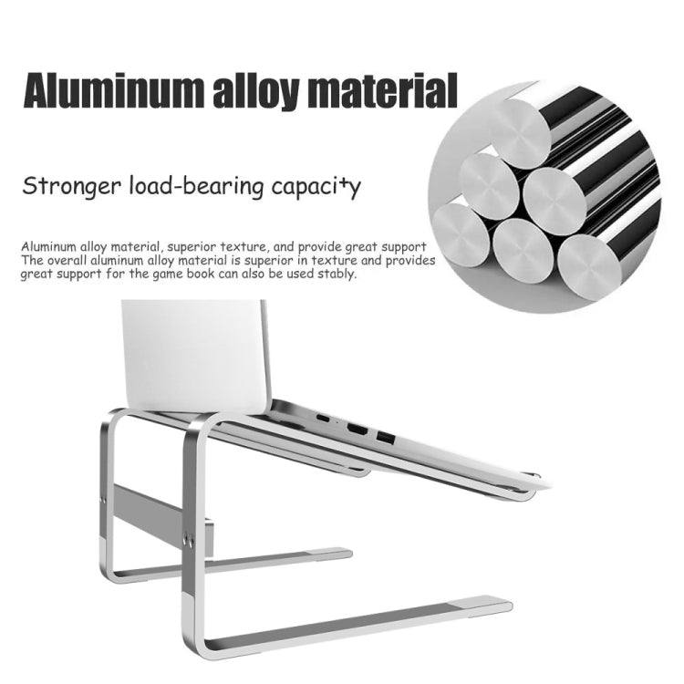 Desktop Aluminum Alloy Heightened Heat Dissipation Laptops Stand, for 13-17 inch