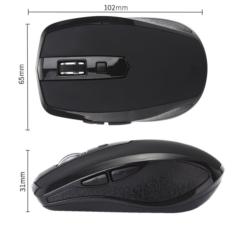 6-Keys Type-C/USB-C Laptop Office Game Silent Wireless Mouse, E27 Black