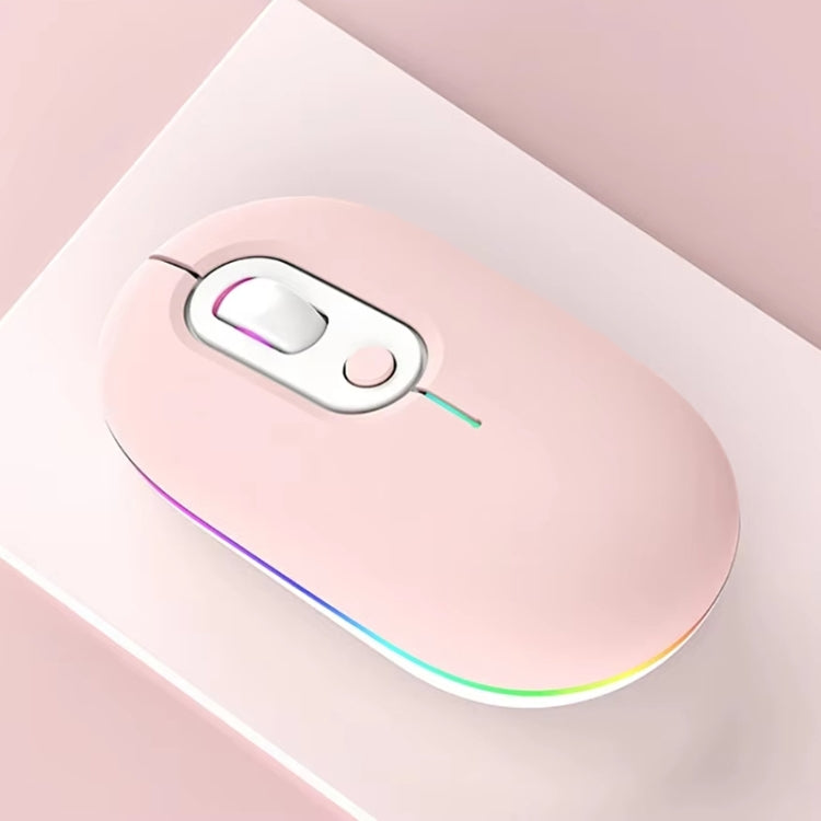 Rechargeable Illuminated Silent Wireless Mouse, 2.4G Pink, 2.4G Blue, 2.4G Green, 2.4G+Bluetooth Pink, 2.4G+Bluetooth Blue, 2.4G+Bluetooth Green