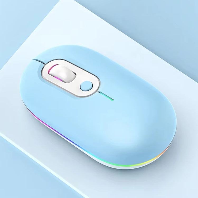 Rechargeable Illuminated Silent Wireless Mouse, 2.4G Pink, 2.4G Blue, 2.4G Green, 2.4G+Bluetooth Pink, 2.4G+Bluetooth Blue, 2.4G+Bluetooth Green