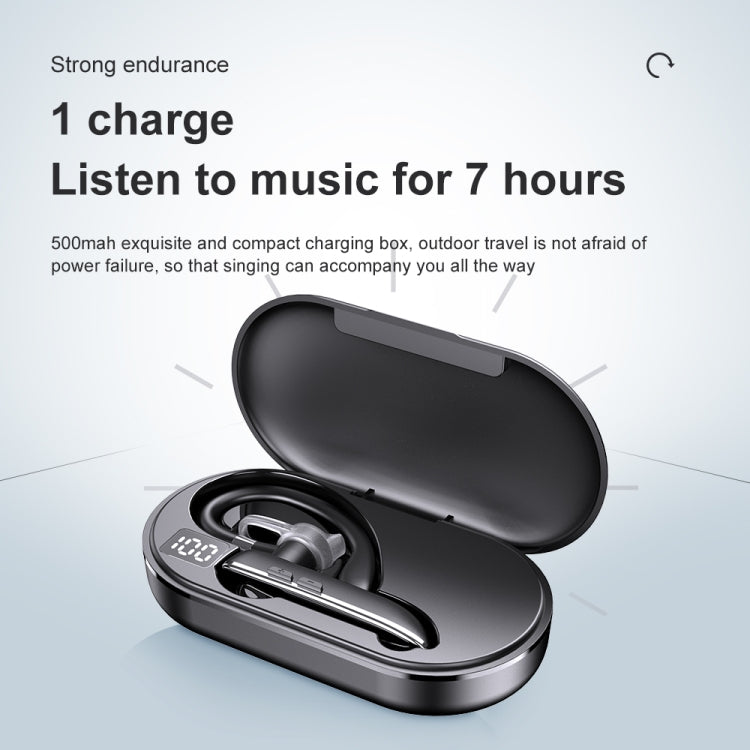 Bluetooth Earphone With Digital Display Charging Compartment Wireless Earphone For Car Talking Noise Reduction, 530-1 with Charging Box