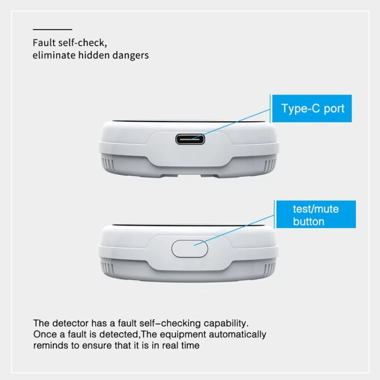 Tuya WiFi Gas Leak Detector With Temperature Clock Function Support Human Voice Alarm, GS21