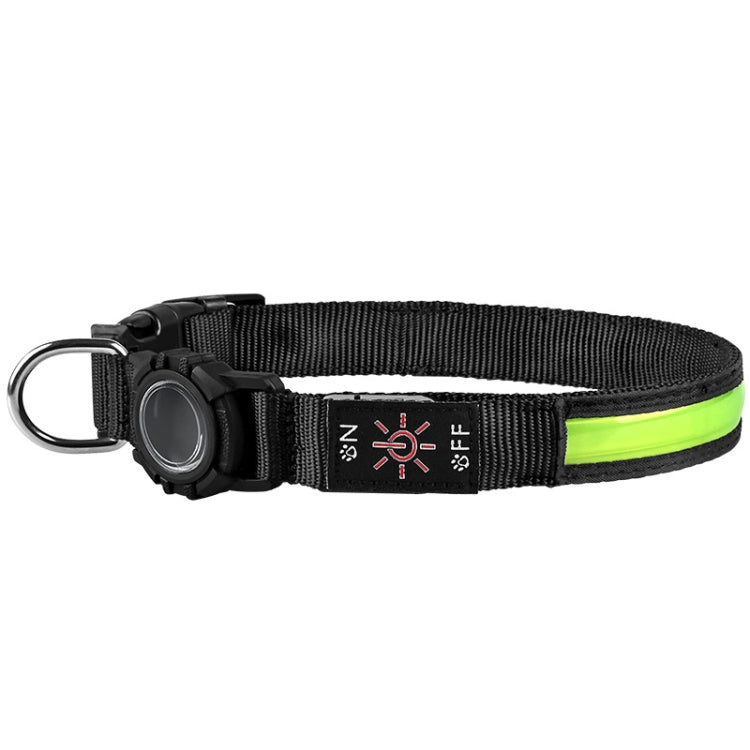 For AirTag Dog Collar LED Waterproof Quick Release Collar, S, M, L