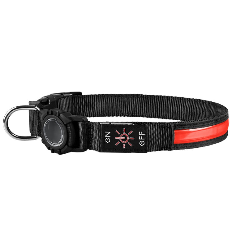 For AirTag Dog Collar LED Waterproof Quick Release Collar, S, M, L