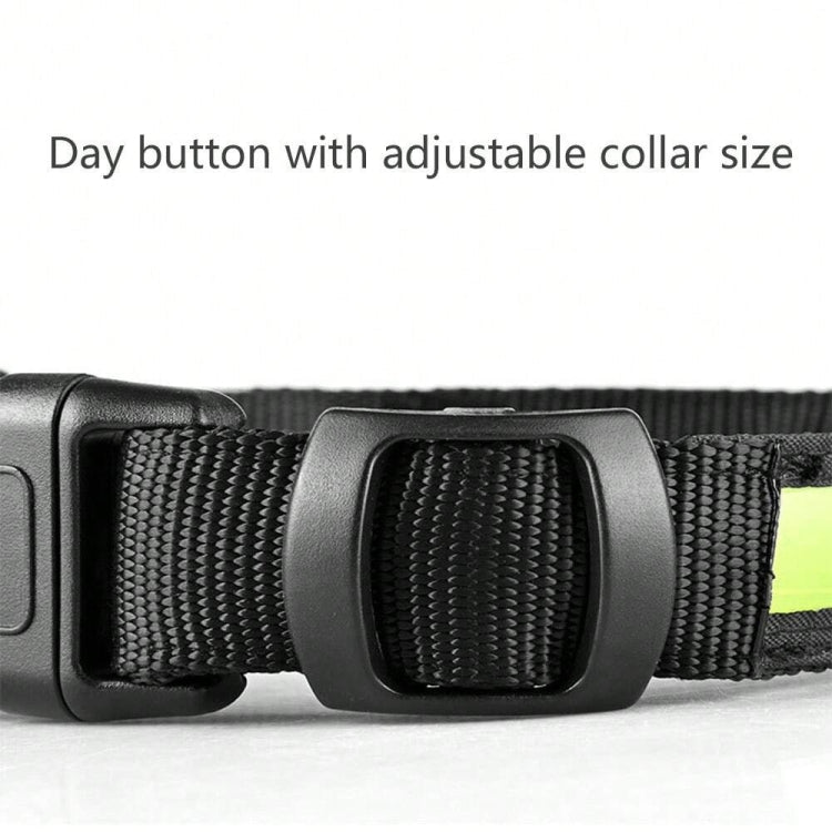 For AirTag Dog Collar LED Waterproof Quick Release Collar, S, M, L