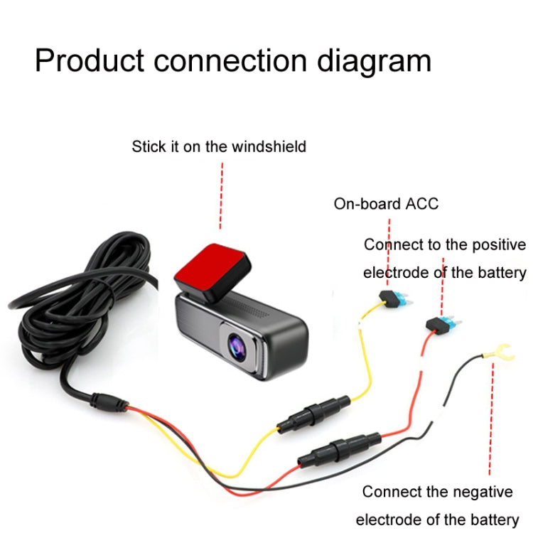 2K High-Definition Night Vision With Monitoring Driving Recorder, Front And Rear, Single Front