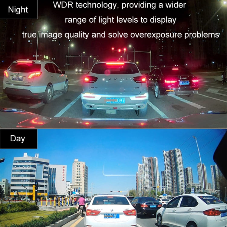 Car HD WIFI Interconnected Triple Camera Driving Recorder, With GPS, WIFI Interconnection, With Right Blind Spot System