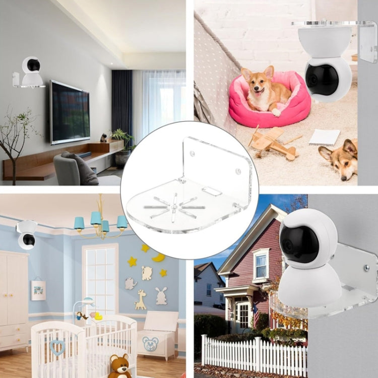 3pcs / Set Acrylic Wall Mount Bracket For Baby Monitor / Safety Camera / Speaker, YX135