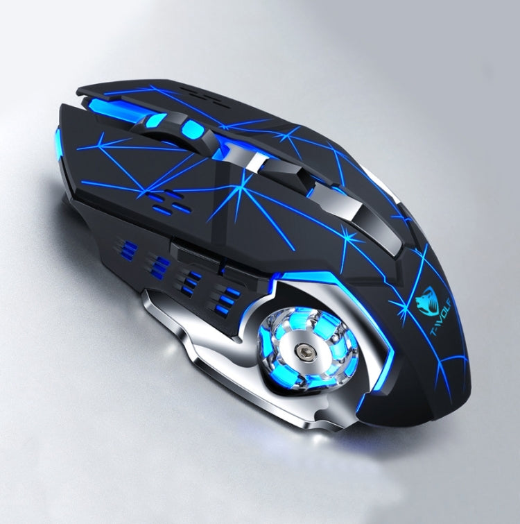 T-WOLF Q13 2.4GHz 6-keys RGB Colorful Light Gaming Wireless Mouse, Single Mode Black, Single Mode Star Black, Single Mode White, Single Mode Gray, Dual Mode Black, Dual Mode Star Black, Dual Mode White, Dual Mode Gray