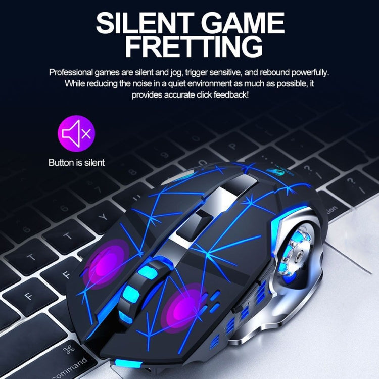 T-WOLF Q13 2.4GHz 6-keys RGB Colorful Light Gaming Wireless Mouse, Single Mode Black, Single Mode Star Black, Single Mode White, Single Mode Gray, Dual Mode Black, Dual Mode Star Black, Dual Mode White, Dual Mode Gray