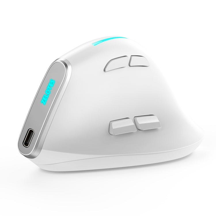 ZELOTES F36 9-Keys Vertical Grip Ergonomic Programming Dual Bluetooth + 2.4G Wireless Mouse, F36 (White), F36 (Black)