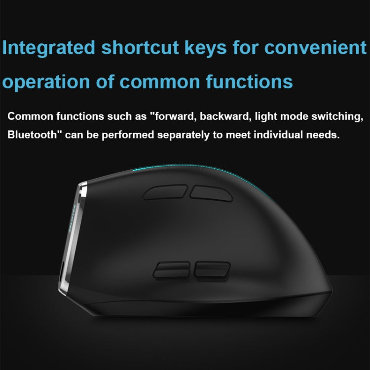 ZELOTES F36 9-Keys Vertical Grip Ergonomic Programming Dual Bluetooth + 2.4G Wireless Mouse, F36 (White), F36 (Black)