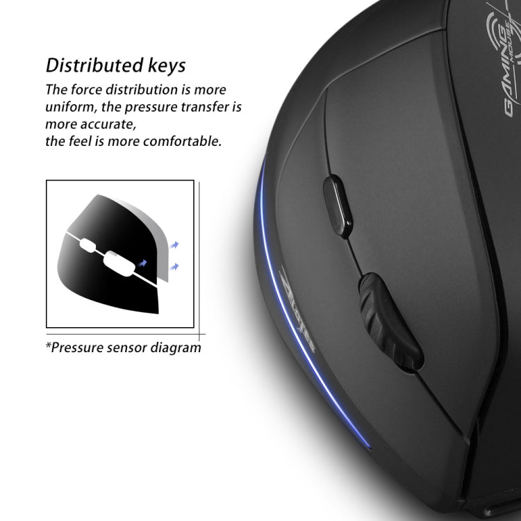 ZELOTES F35 6-buttons Vertical Grip Ergonomic Rechargeable Wireless Mouse, F35