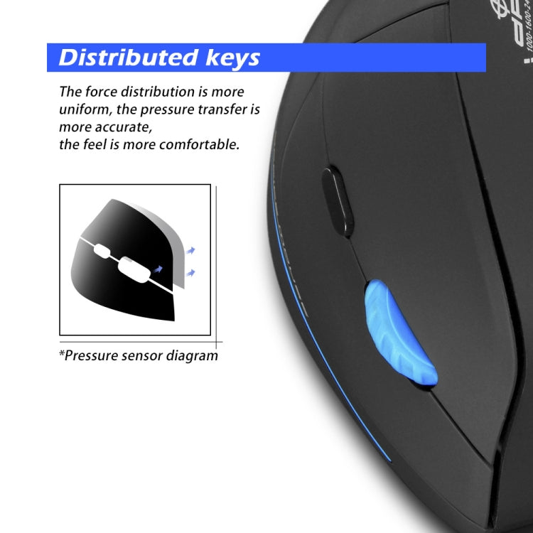 ZELOTES F-35A 6-Buttons Vertical Grip Ergonomic Rechargeable Wireless Mouse, F-35A