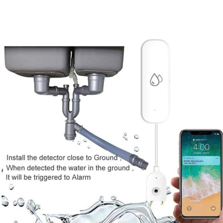 Water Leak Alarm Remote Monitoring Flood Leak Detector, Tuya WiFi, Tuya Zigbee