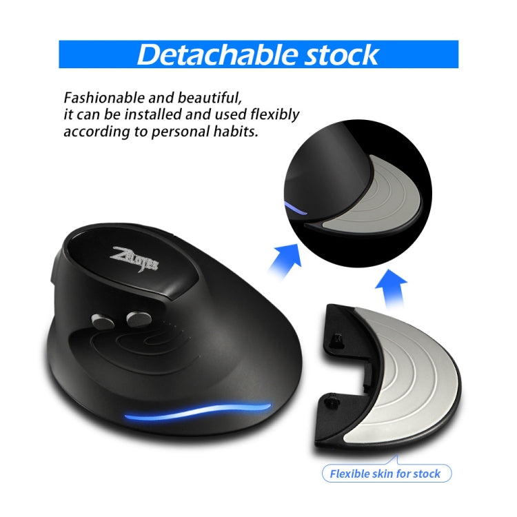 ZELOTES F17 6-buttons Vertical Grip Ergonomic Wireless Mouse, F17