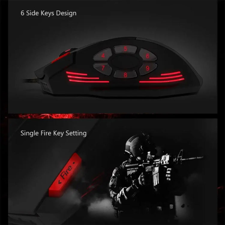 ZELOTES C12 12-buttons Ergonomic Programming Custom Gaming Wired Mouse, C12