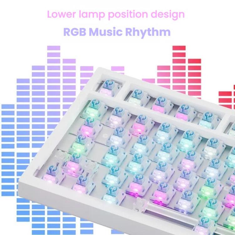 Ajazz AK820 Pro Wireless Bluetooth Tri- mode Custom Hot Swap Gasket Mechanical Gaming Keyboard With TFT Screen, Gift Axis Purple, Flying Fish Spindle Purple, Gift Axis Black, Flying Fish Spindle Black
