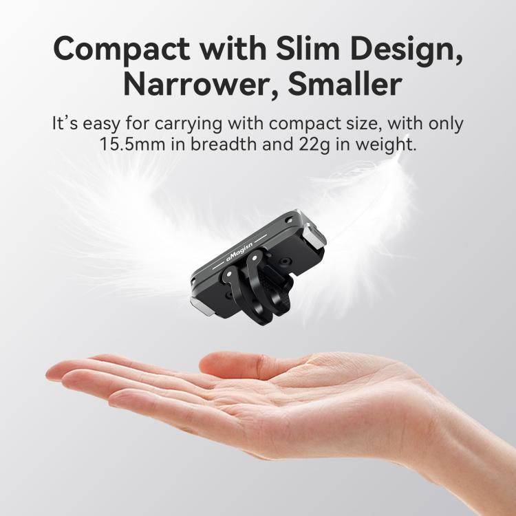For DJI Osmo 360/Action 5 Pro/4/3 aMagisn Metal Magnetic Quick Release Mount Dual Interface Adapter
