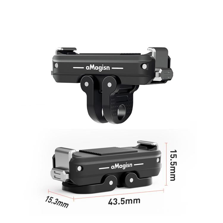 For DJI Osmo 360/Action 5 Pro/4/3 aMagisn Metal Magnetic Quick Release Mount Dual Interface Adapter