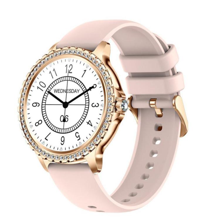 Bluetooth Calling AI Voice Assistant Life Waterproof Sports Smartwatch, Black Silicone Strap, Gold Pink Silicone Strap, Silver Gray Silicone Strap, Gold Rough Steel Strap+Pink Silicone Strap, Silver Rough Steel Strap+Gray Silicone Strap����������������...