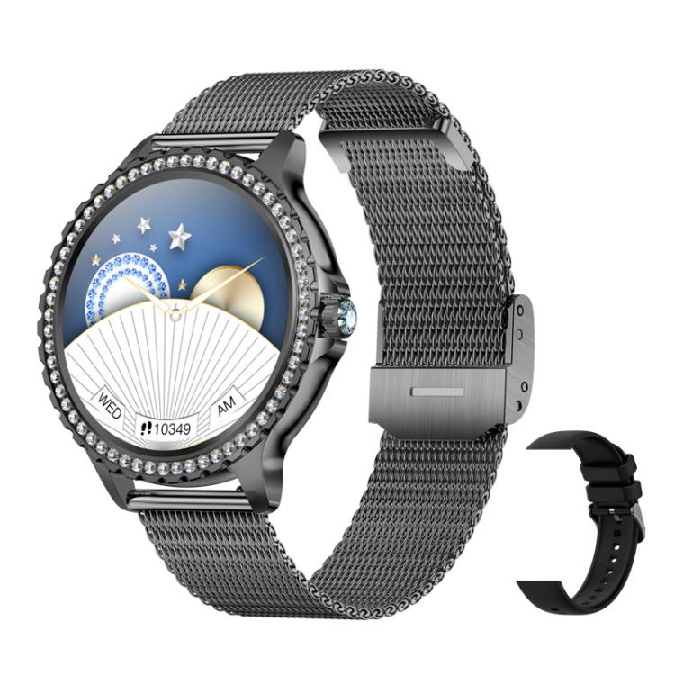 Bluetooth Calling AI Voice Assistant Life Waterproof Sports Smartwatch, Black Silicone Strap, Gold Pink Silicone Strap, Silver Gray Silicone Strap, Gold Rough Steel Strap+Pink Silicone Strap, Silver Rough Steel Strap+Gray Silicone Strap����������������...