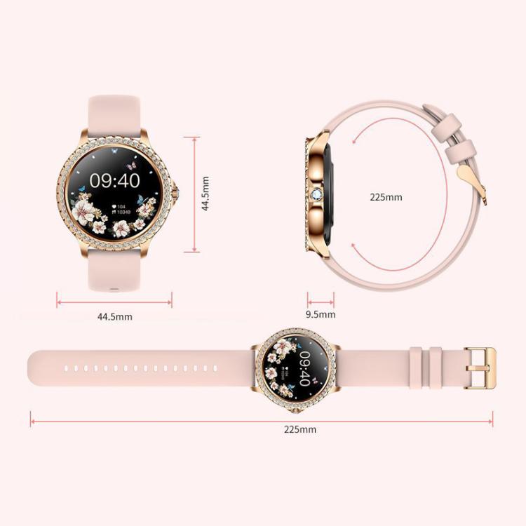 Bluetooth Calling AI Voice Assistant Life Waterproof Sports Smartwatch, Black Silicone Strap, Gold Pink Silicone Strap, Silver Gray Silicone Strap, Gold Rough Steel Strap+Pink Silicone Strap, Silver Rough Steel Strap+Gray Silicone Strap����������������...