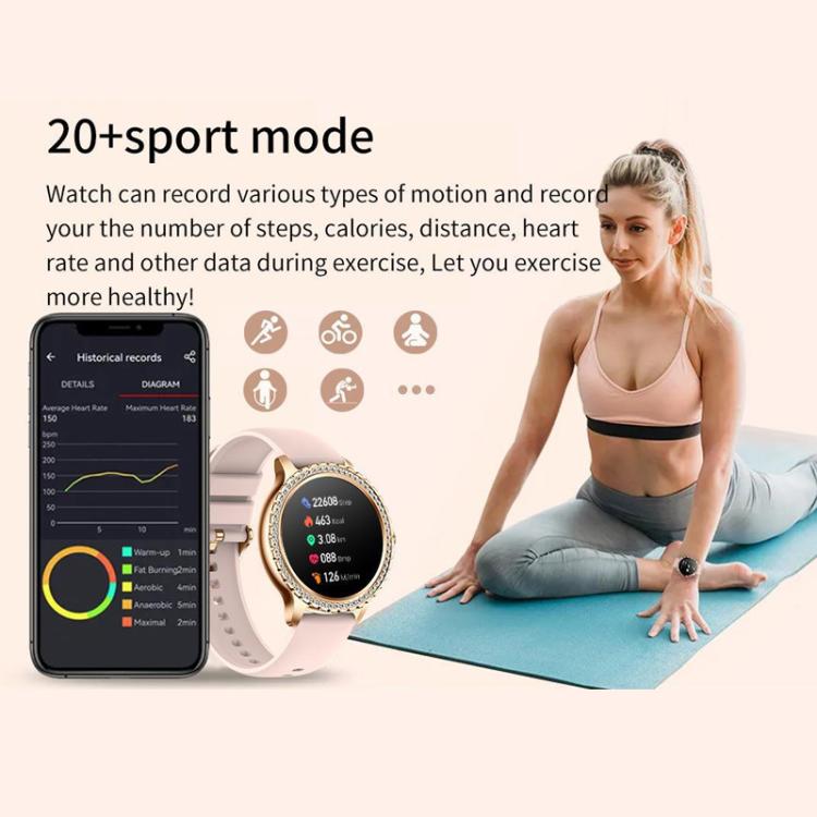 Bluetooth Calling AI Voice Assistant Life Waterproof Sports Smartwatch, Black Silicone Strap, Gold Pink Silicone Strap, Silver Gray Silicone Strap, Gold Rough Steel Strap+Pink Silicone Strap, Silver Rough Steel Strap+Gray Silicone Strap����������������...